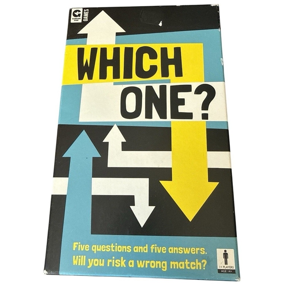 Ginger Fox Which One? Question and Answer Matching Board Game With A Twist! NEW